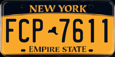NY license plate FCP7611