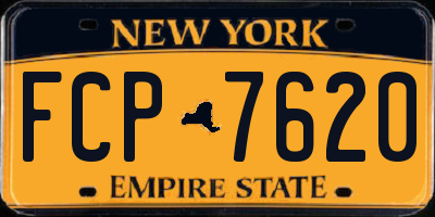 NY license plate FCP7620