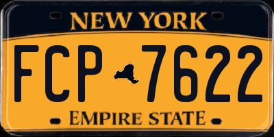 NY license plate FCP7622