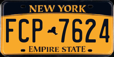 NY license plate FCP7624