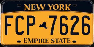 NY license plate FCP7626