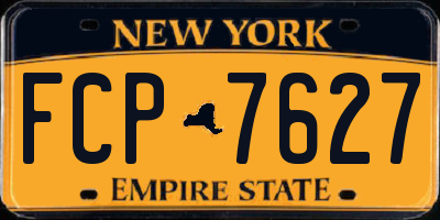 NY license plate FCP7627