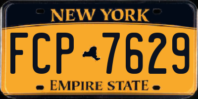 NY license plate FCP7629