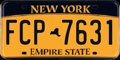 NY license plate FCP7631