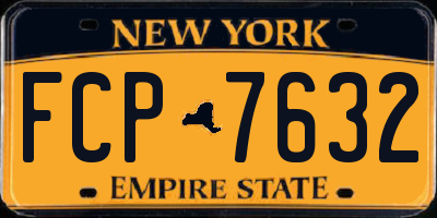 NY license plate FCP7632