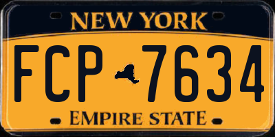 NY license plate FCP7634