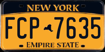 NY license plate FCP7635
