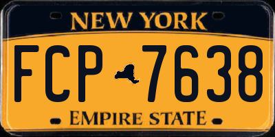NY license plate FCP7638