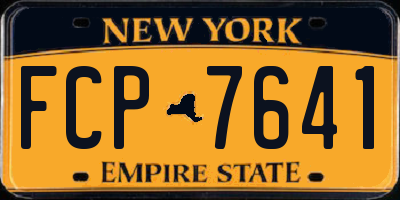NY license plate FCP7641