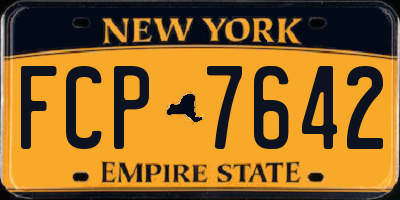 NY license plate FCP7642