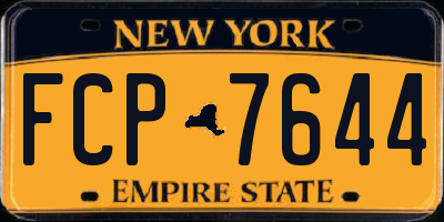 NY license plate FCP7644