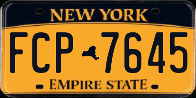 NY license plate FCP7645