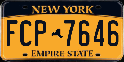 NY license plate FCP7646