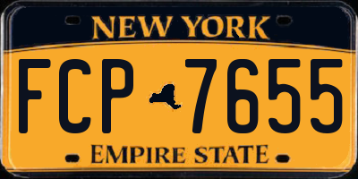 NY license plate FCP7655
