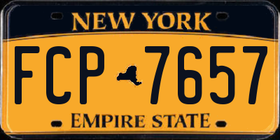 NY license plate FCP7657