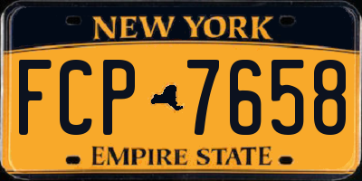 NY license plate FCP7658