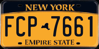 NY license plate FCP7661