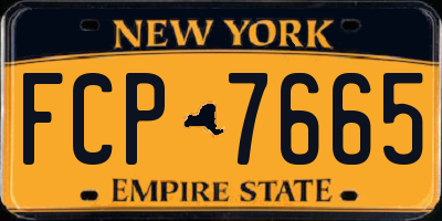 NY license plate FCP7665