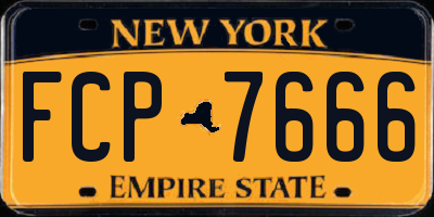 NY license plate FCP7666