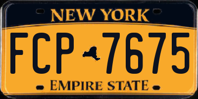 NY license plate FCP7675