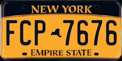 NY license plate FCP7676