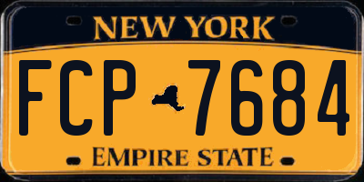 NY license plate FCP7684