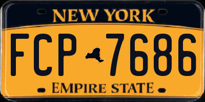 NY license plate FCP7686
