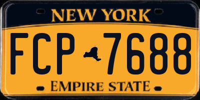 NY license plate FCP7688