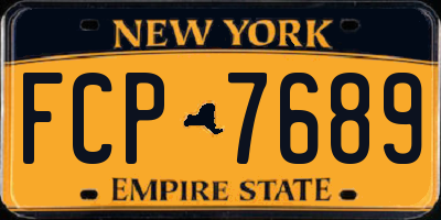 NY license plate FCP7689