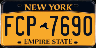 NY license plate FCP7690