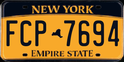 NY license plate FCP7694