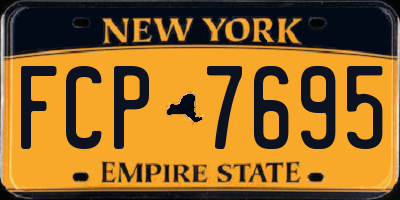 NY license plate FCP7695