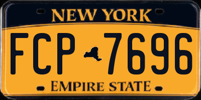 NY license plate FCP7696