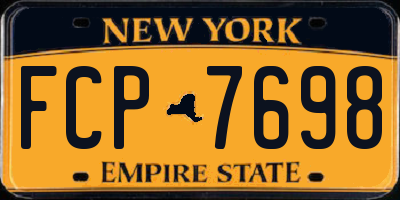 NY license plate FCP7698