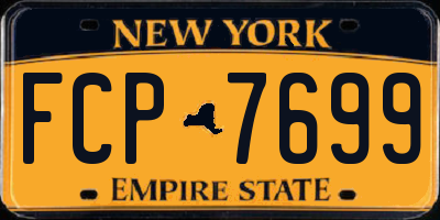 NY license plate FCP7699