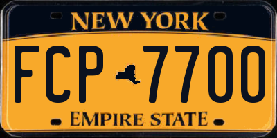 NY license plate FCP7700