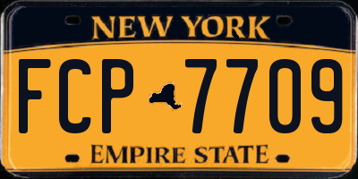 NY license plate FCP7709