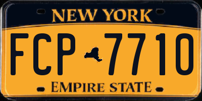 NY license plate FCP7710