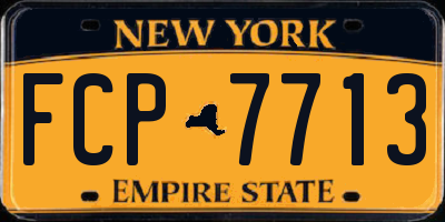 NY license plate FCP7713