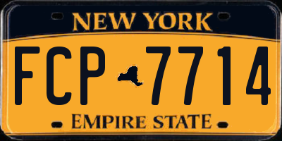NY license plate FCP7714