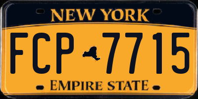 NY license plate FCP7715