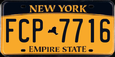 NY license plate FCP7716