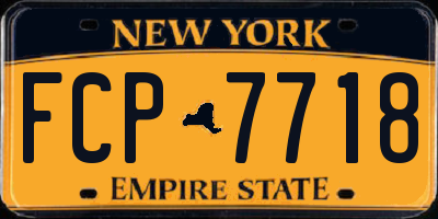 NY license plate FCP7718