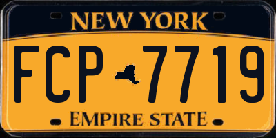 NY license plate FCP7719