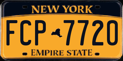 NY license plate FCP7720