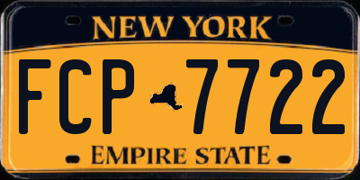 NY license plate FCP7722