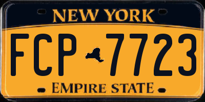 NY license plate FCP7723