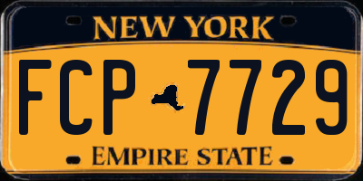 NY license plate FCP7729