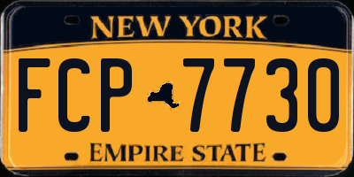 NY license plate FCP7730