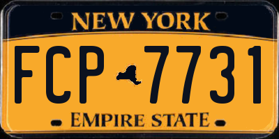 NY license plate FCP7731